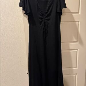 Max Studio Charcoal V-Neck Blouse